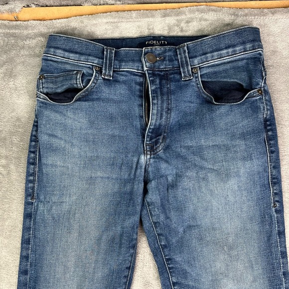 Fidelity Jeans Men 29x33 Torino Blue Slim‎ Fit Tapered Medium Made In USA Denim - Picture 5 of 16
